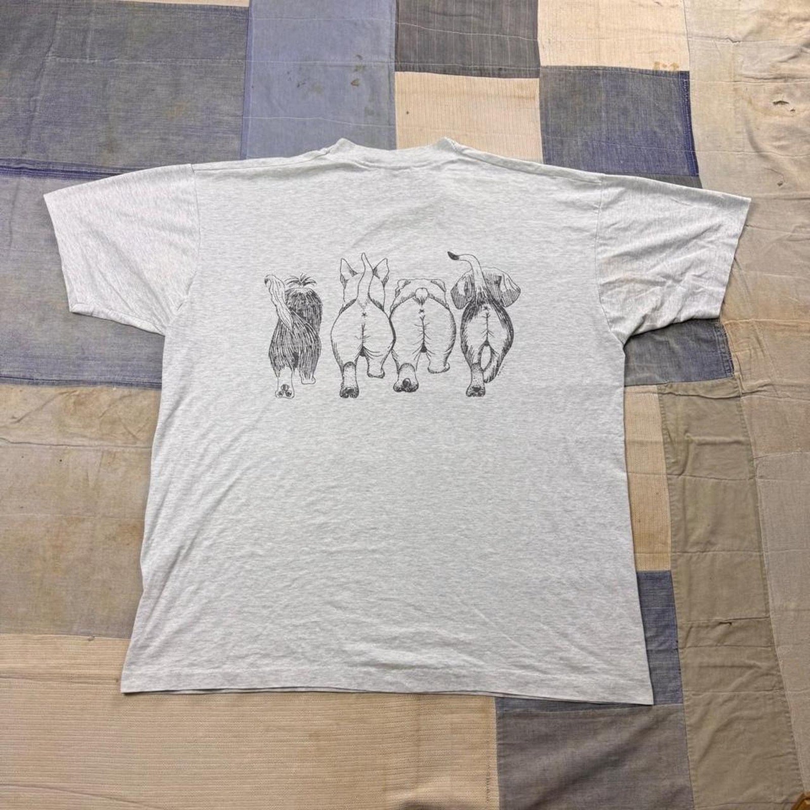 1990s Dog Breeds Front and Back Graphic Tee | XL