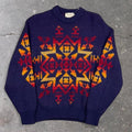 1980s Pendleton High Grade Western Wear Wool Southwestern Sweater | Medium