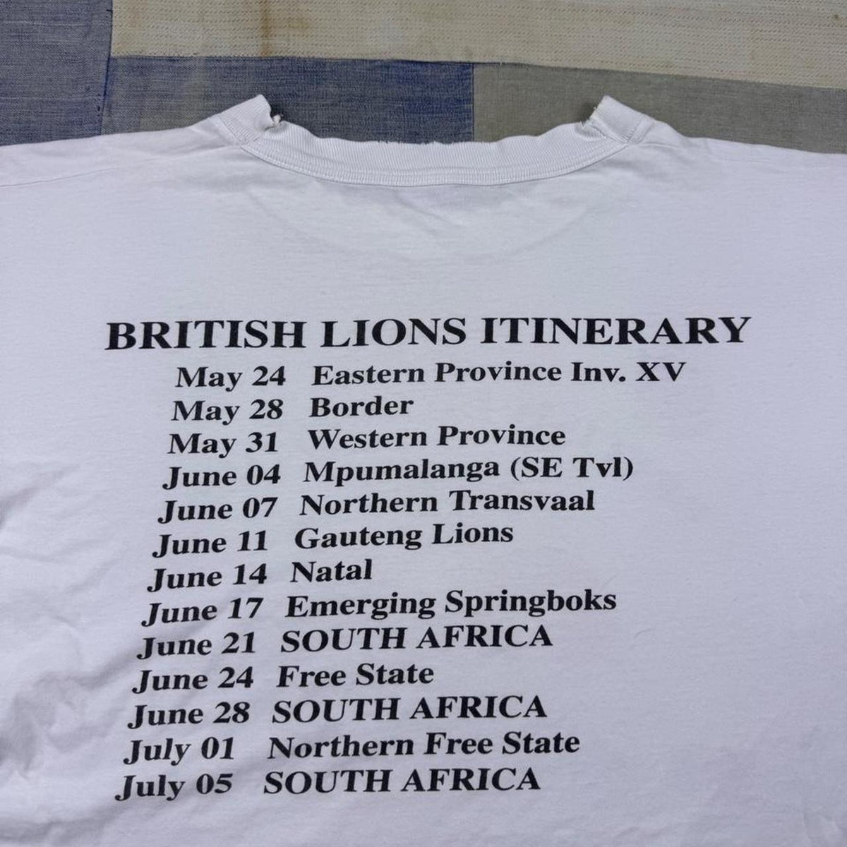 1997 British & Irish Lions South Africa Rugby Tour Double-Sided Tee | Extra Large