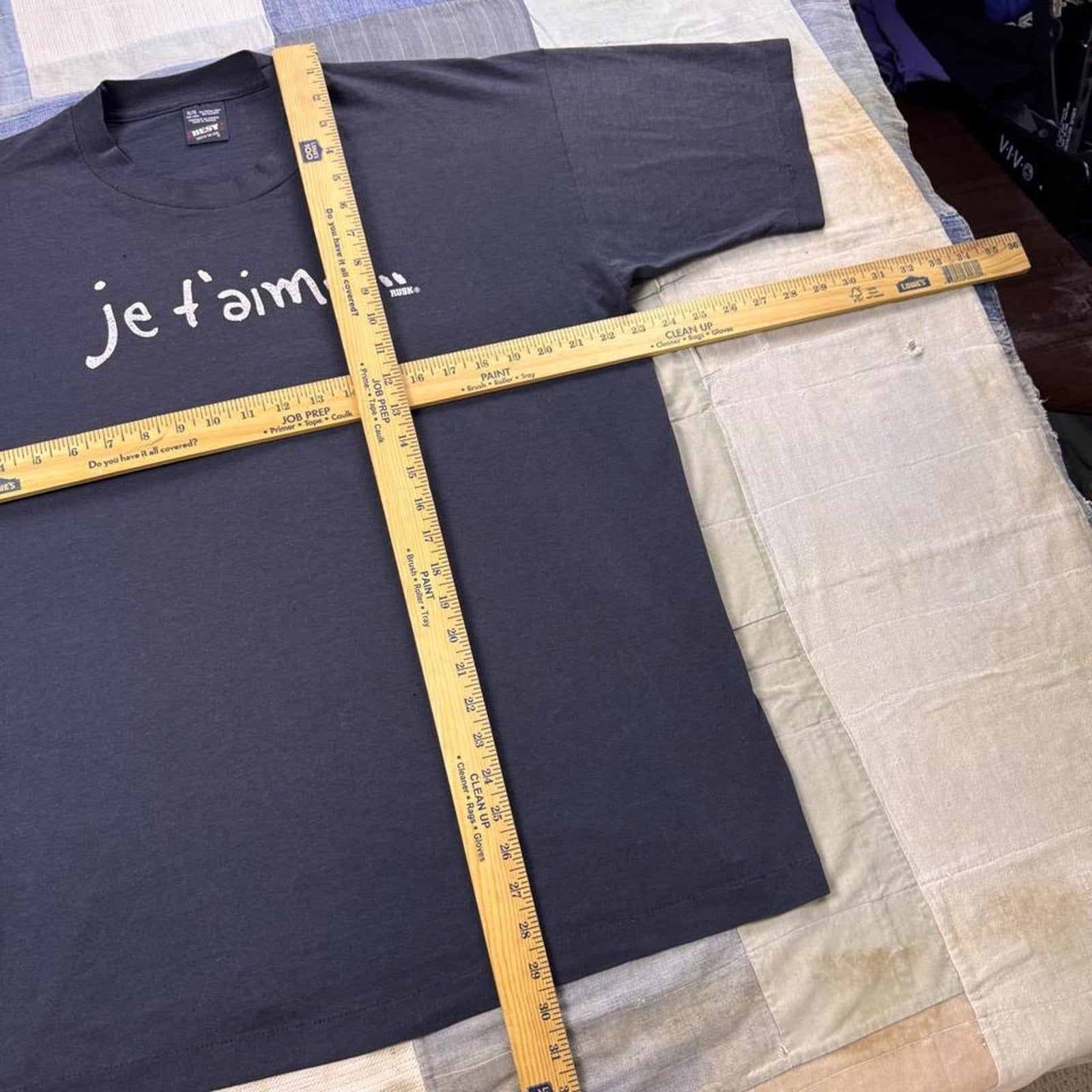1990s French “Je T’aime… Moi Aussi!” Double-Sided Tee | XL