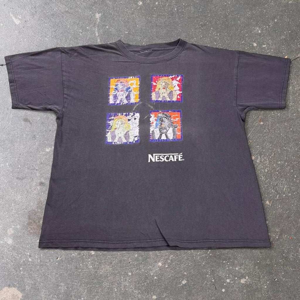 1990s Nescafé “Open Up” Double-Sided Promotional Tee | XL