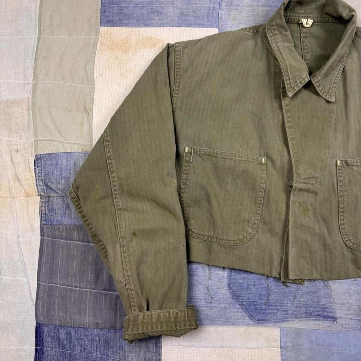 1970s HBT Cropped Military Jacket | L