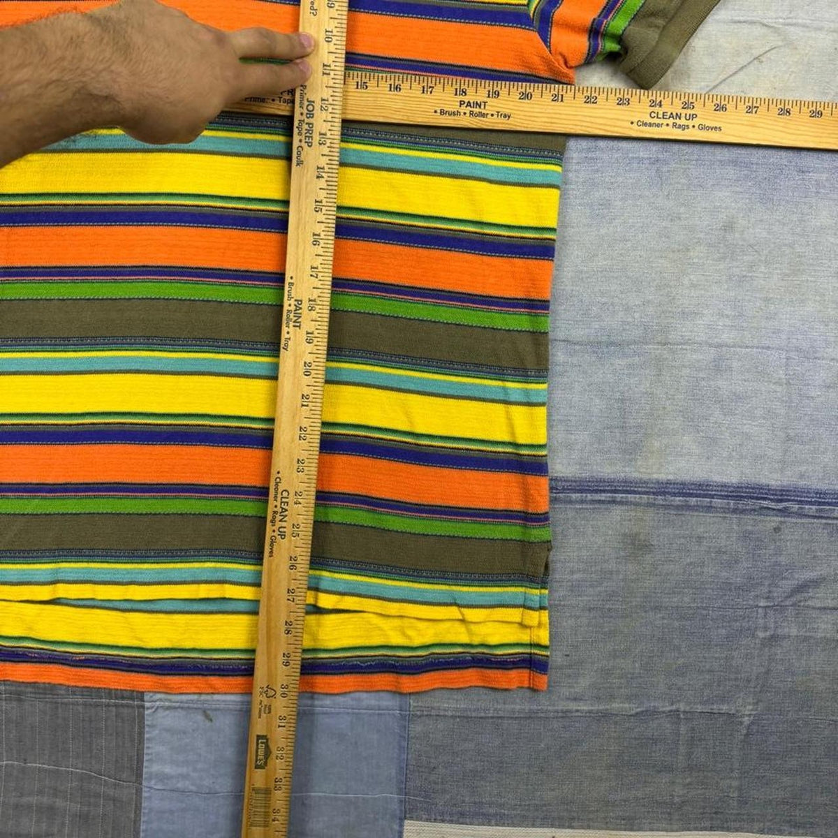 1990s Polo Ralph Lauren Striped Polo Shirt Multicolor Orange Pony | M