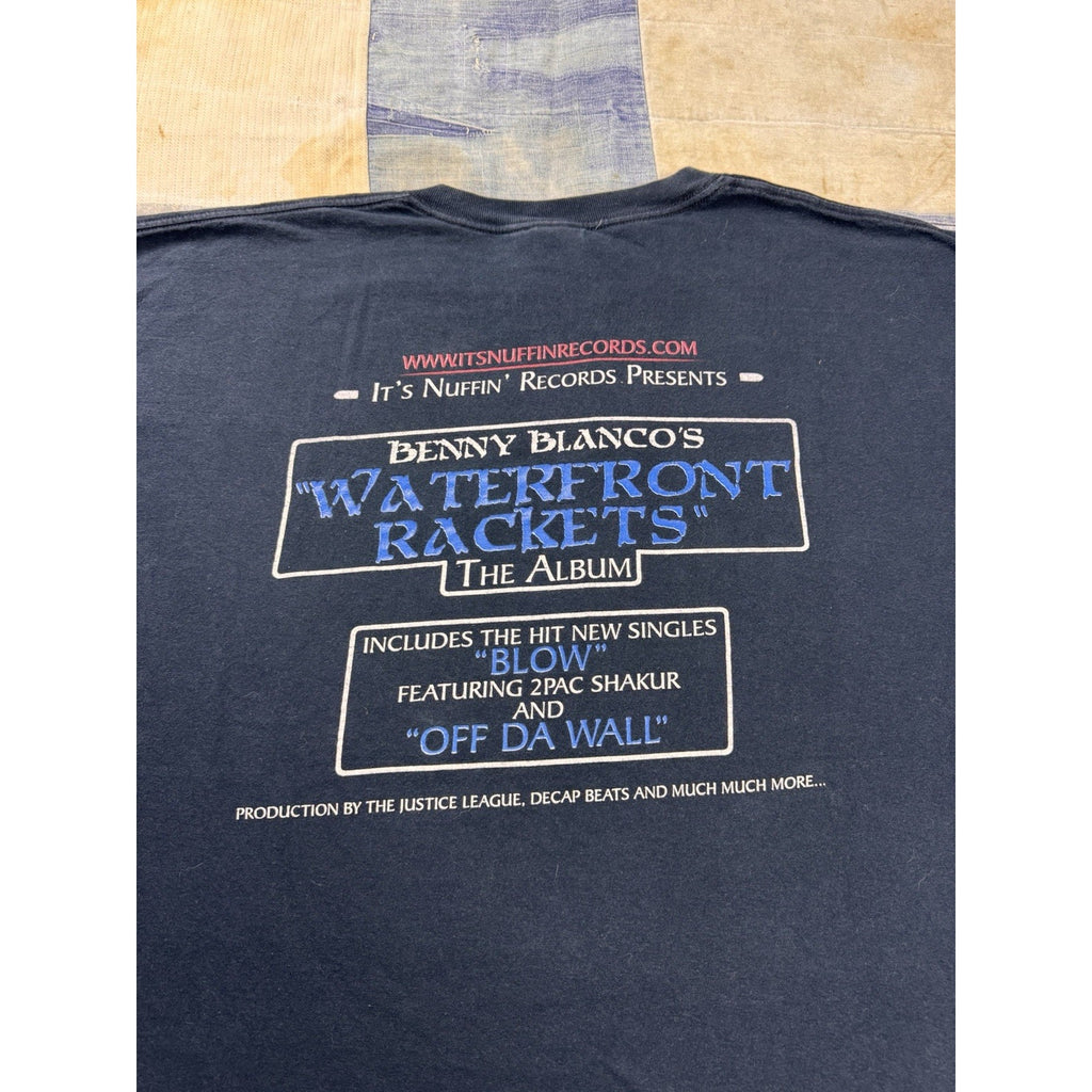 Benny Blanco Waterfront Rackets Album T Shirt XXL Gildan Rap Hip Hop Promo VTG