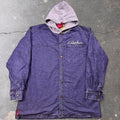2000s Quiksilver Hooded Denim Overshirt Jacket | Medium