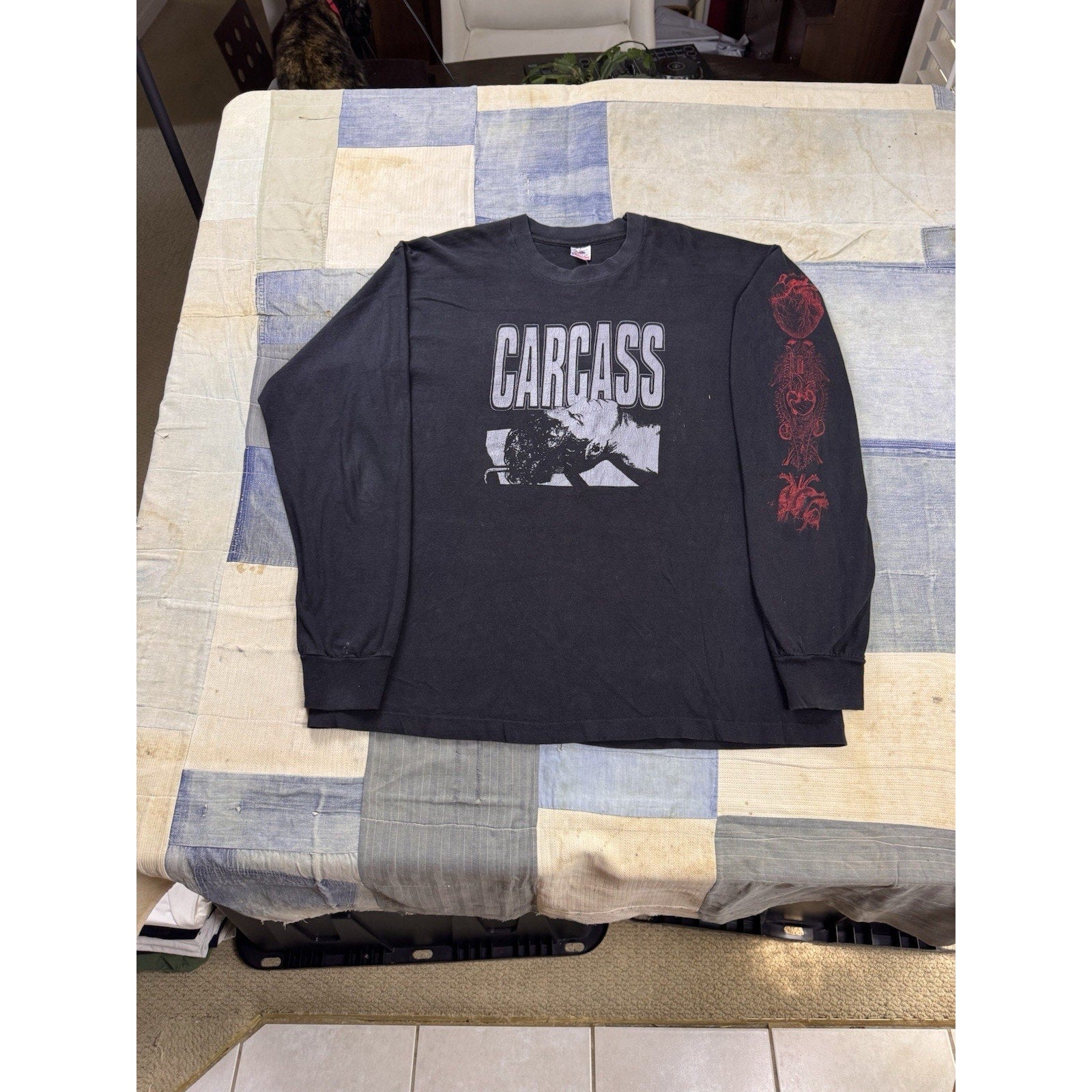 Vintage Carcass Heartwork 1994 Tour Long Sleeve Band T Shirt Death Metal USA XL
