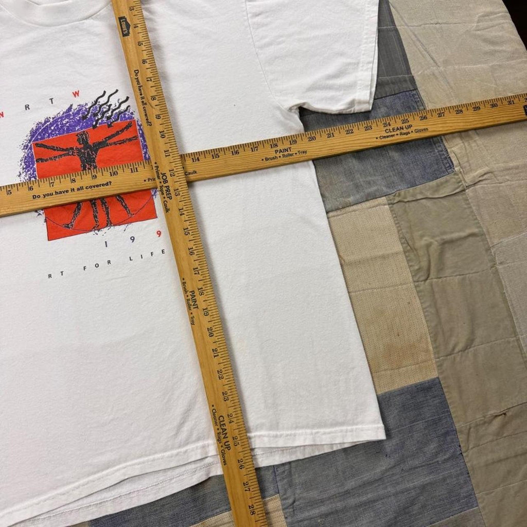 1997 NRTW Art For Life Graphic T Shirt Vintage Abstract Art Tee | Medium