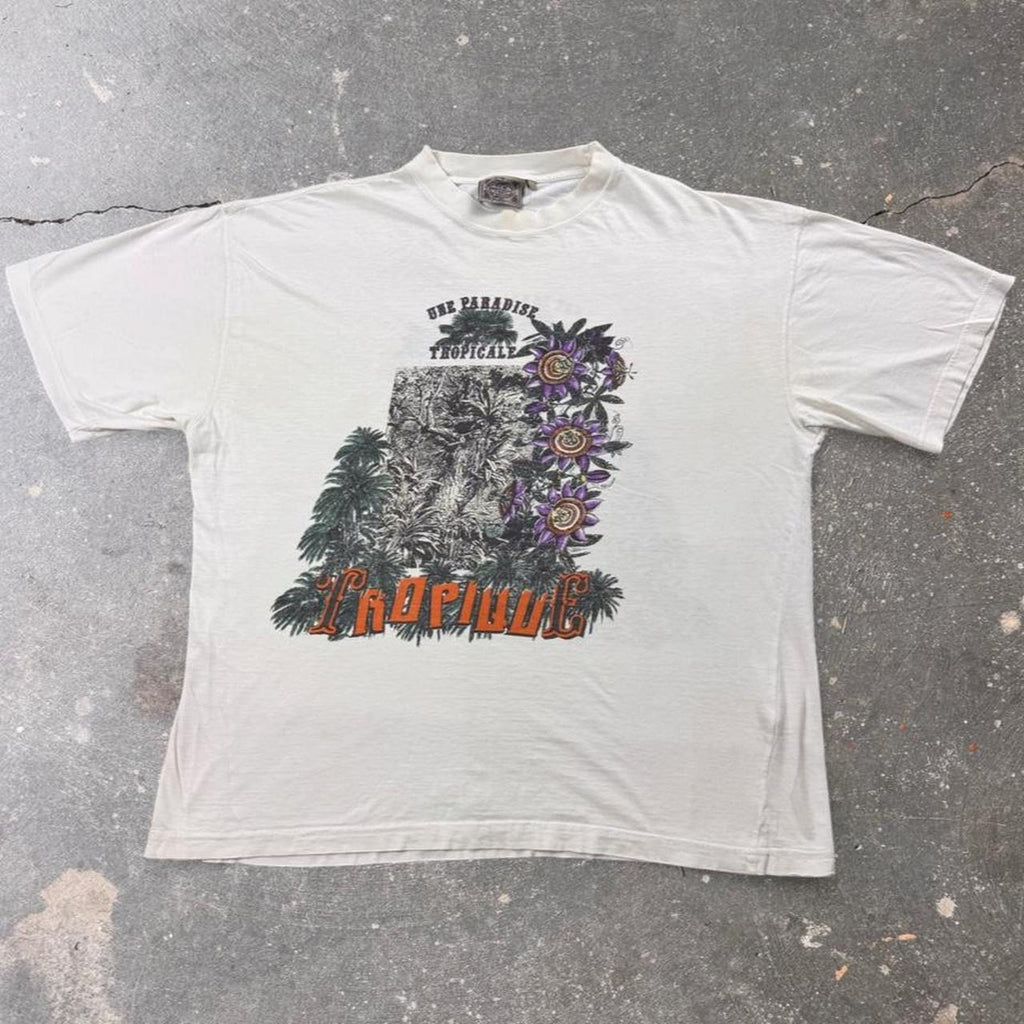 1990s Paradise Tropicale Tropical Graphic Tee | XL