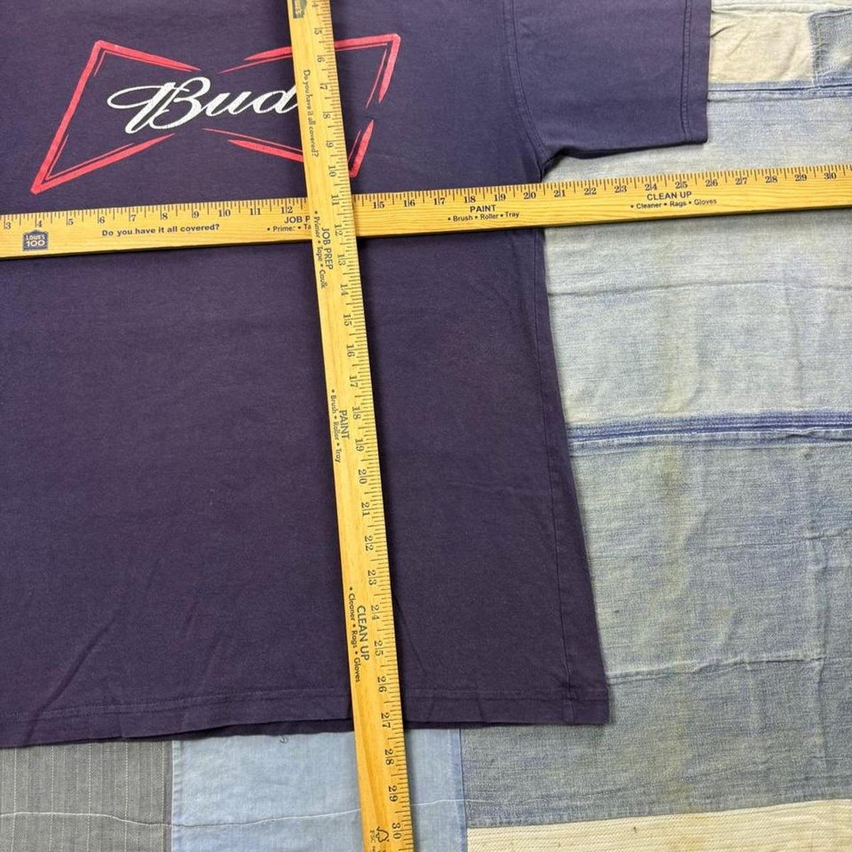 1990s Budweiser Bud Logo Double-Sided Graphic Tee | Large