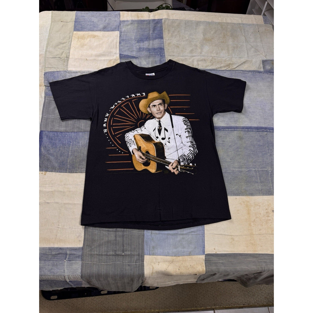 Hank Williams SR Crewneck T Shirt Tee Large Vintage Rare 90's 1993 Single Stitch