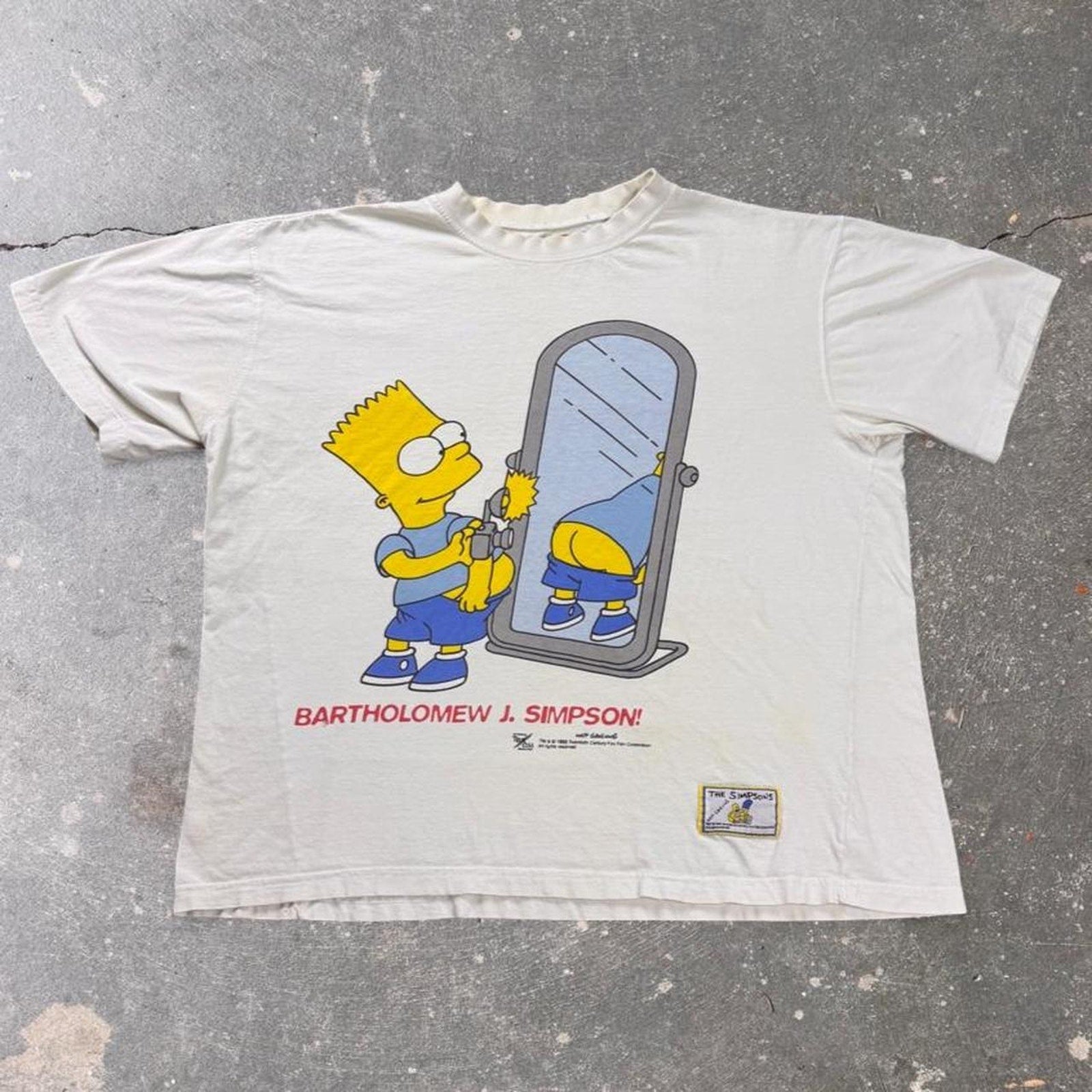 1990s The Simpsons Bart Mirror Graphic Tee | XL