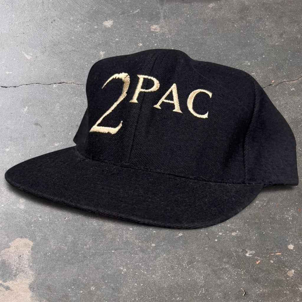 1990s 2Pac black snapback hat | osfa