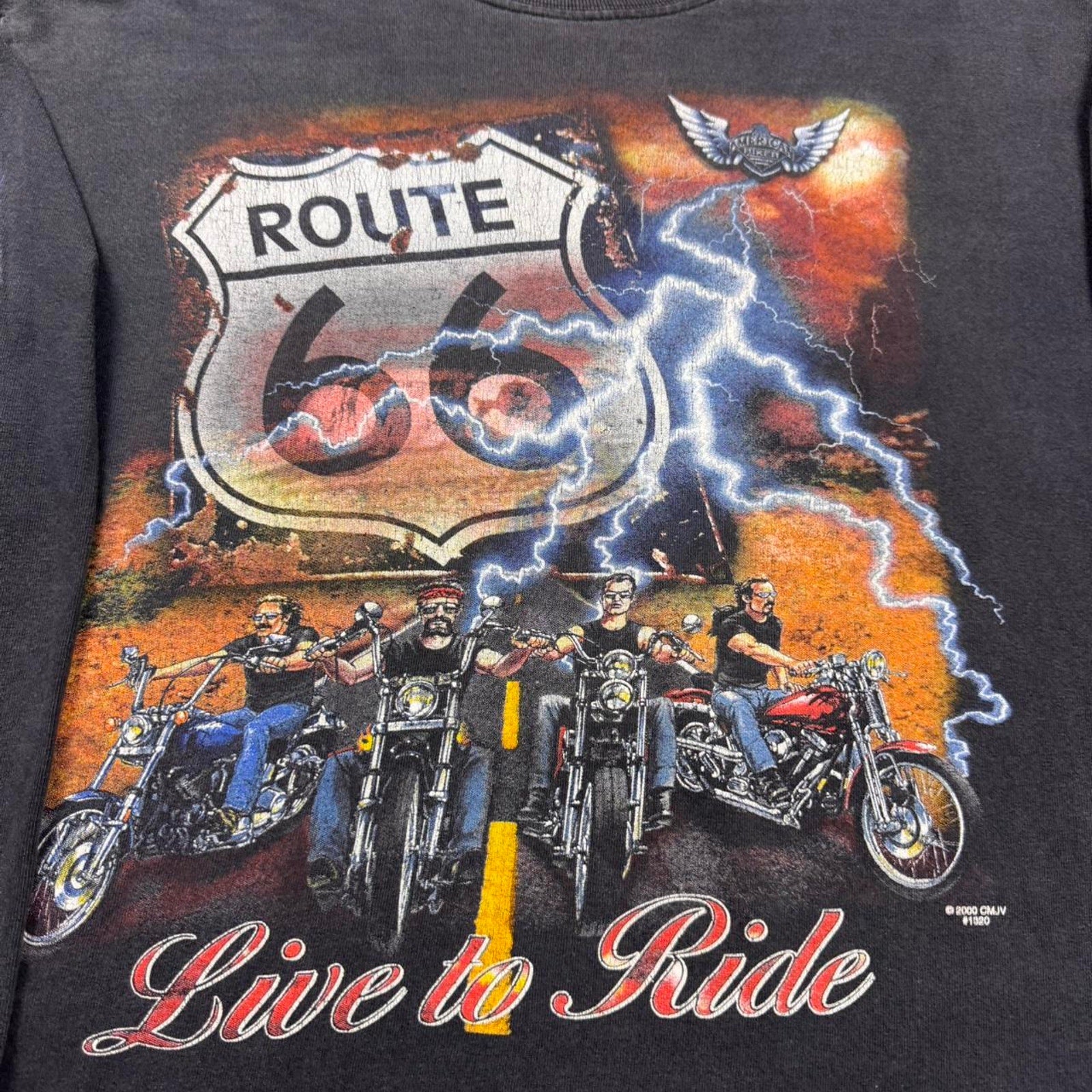 1990s Route 66 long sleeve shirt | Large