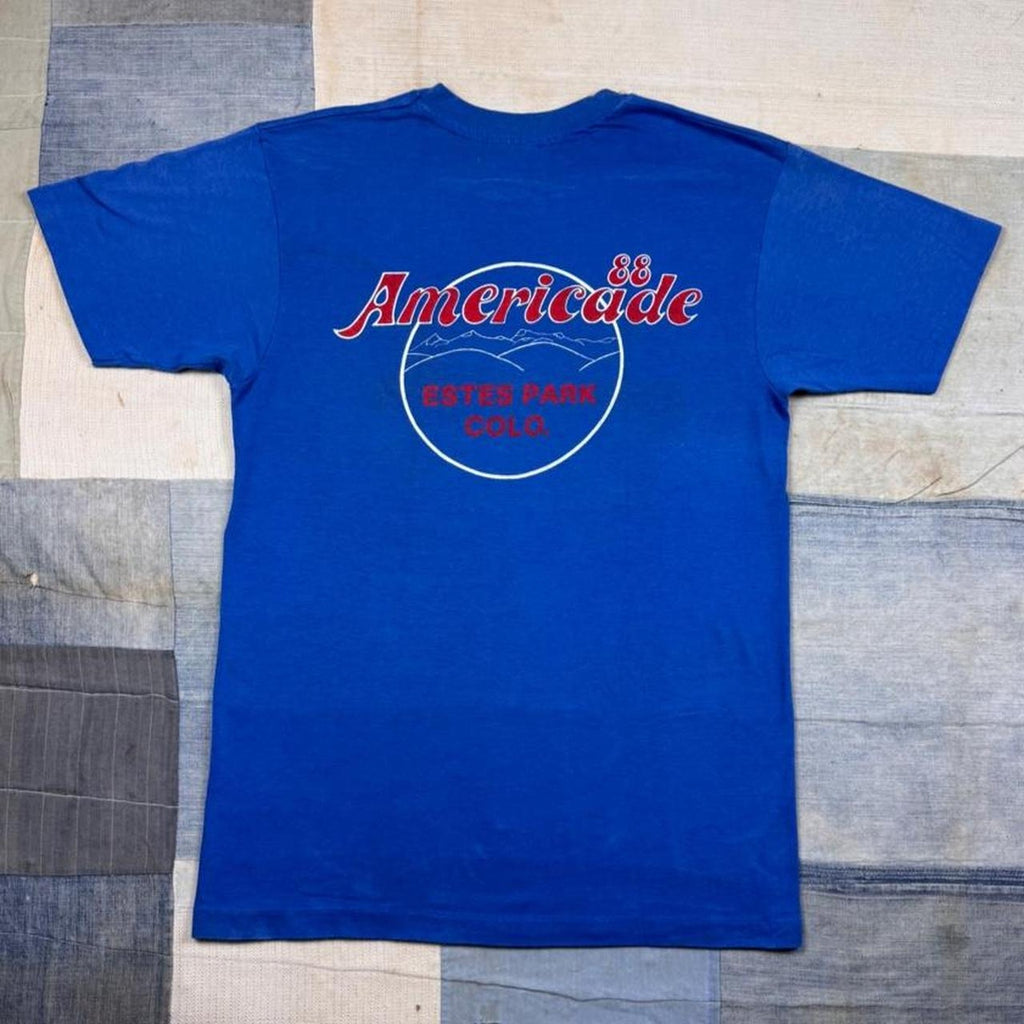 1988 Americade Estes Park Colorado Motorcycle Double-Sided Tee | Medium