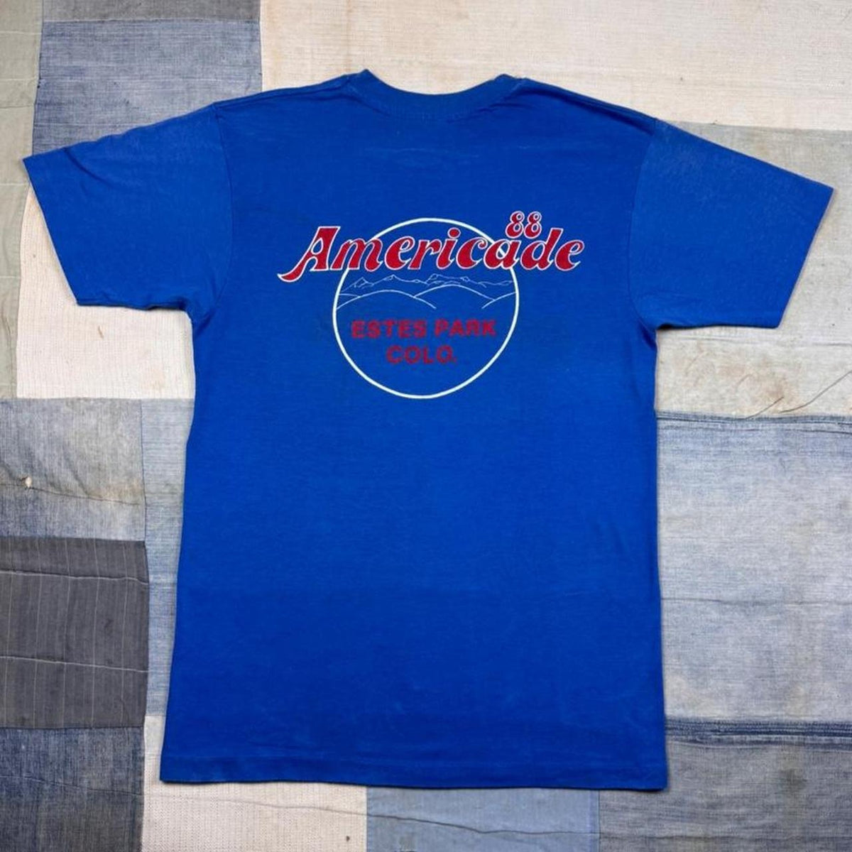 1988 Americade Estes Park Colorado Motorcycle Double-Sided Tee | Medium