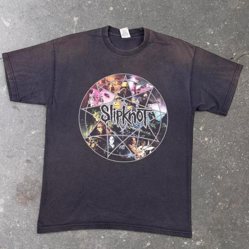 2003 Slipknot Pentagram Collage Double Sided Band Tee | Medium