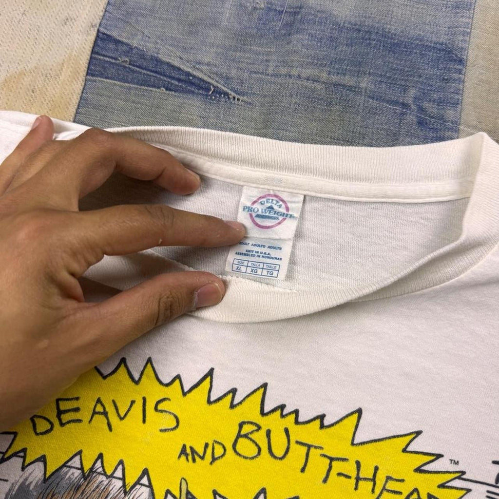 1990s Beavis and Butt-Head Mugshot Death Rock Tee | XL