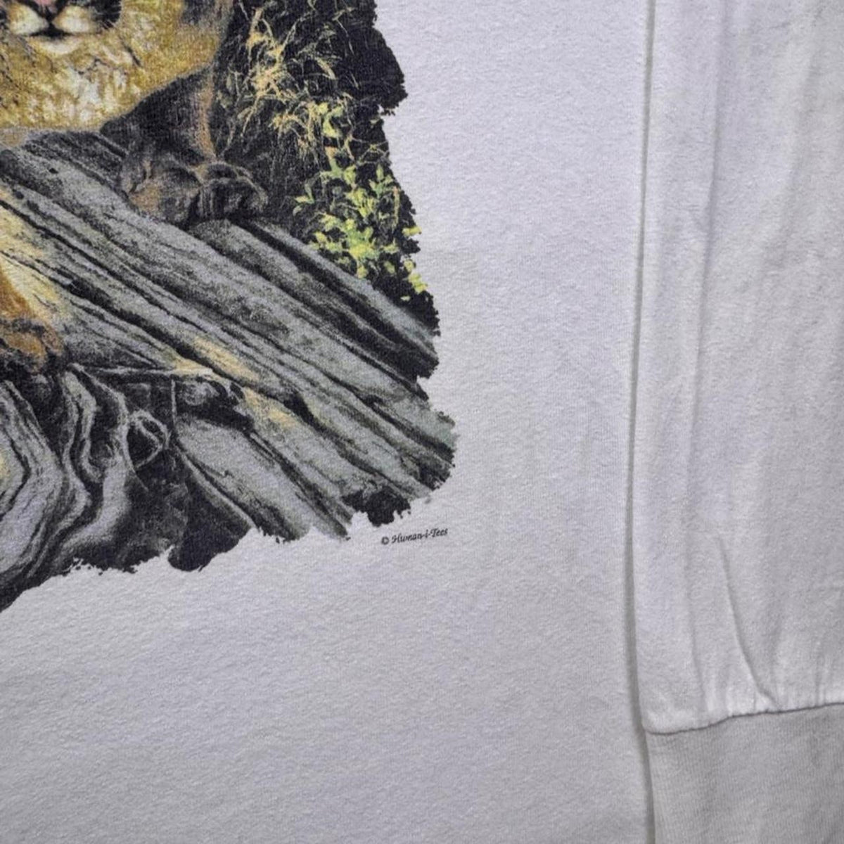 1990s Human-i-Tees Mountain Lion Long Sleeve Tee | XL