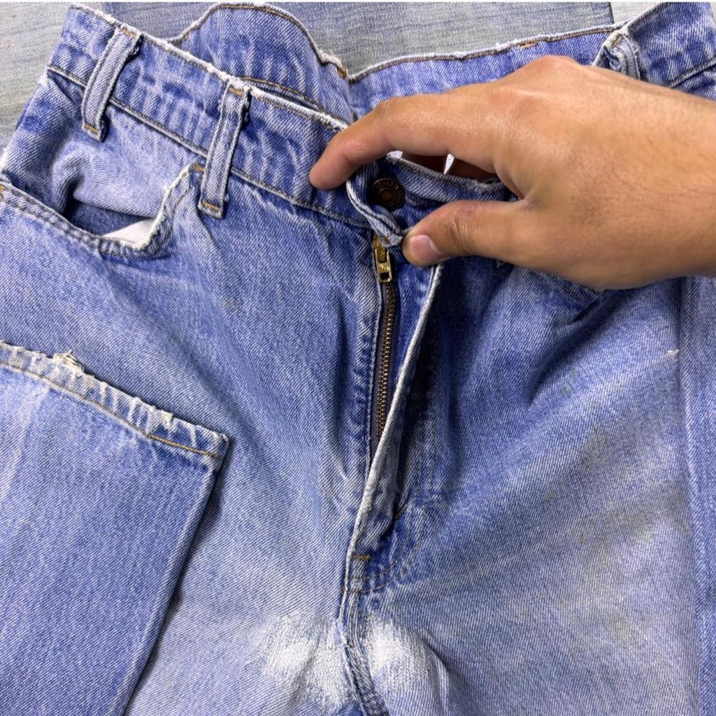 1970s Levi's Orange Tab Distressed Bootcut Jeans | 32x32