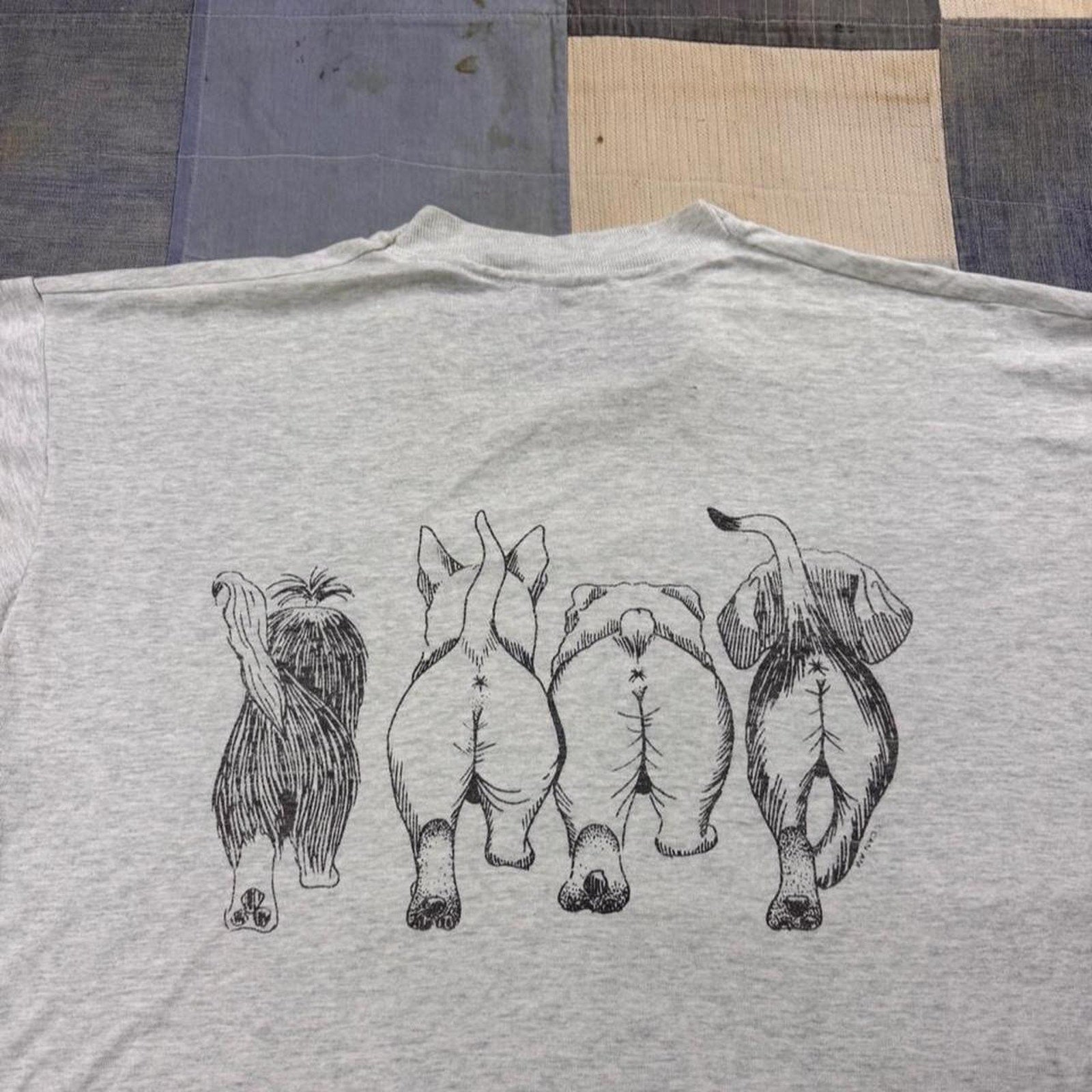 1990s Dog Breeds Front and Back Graphic Tee | XL