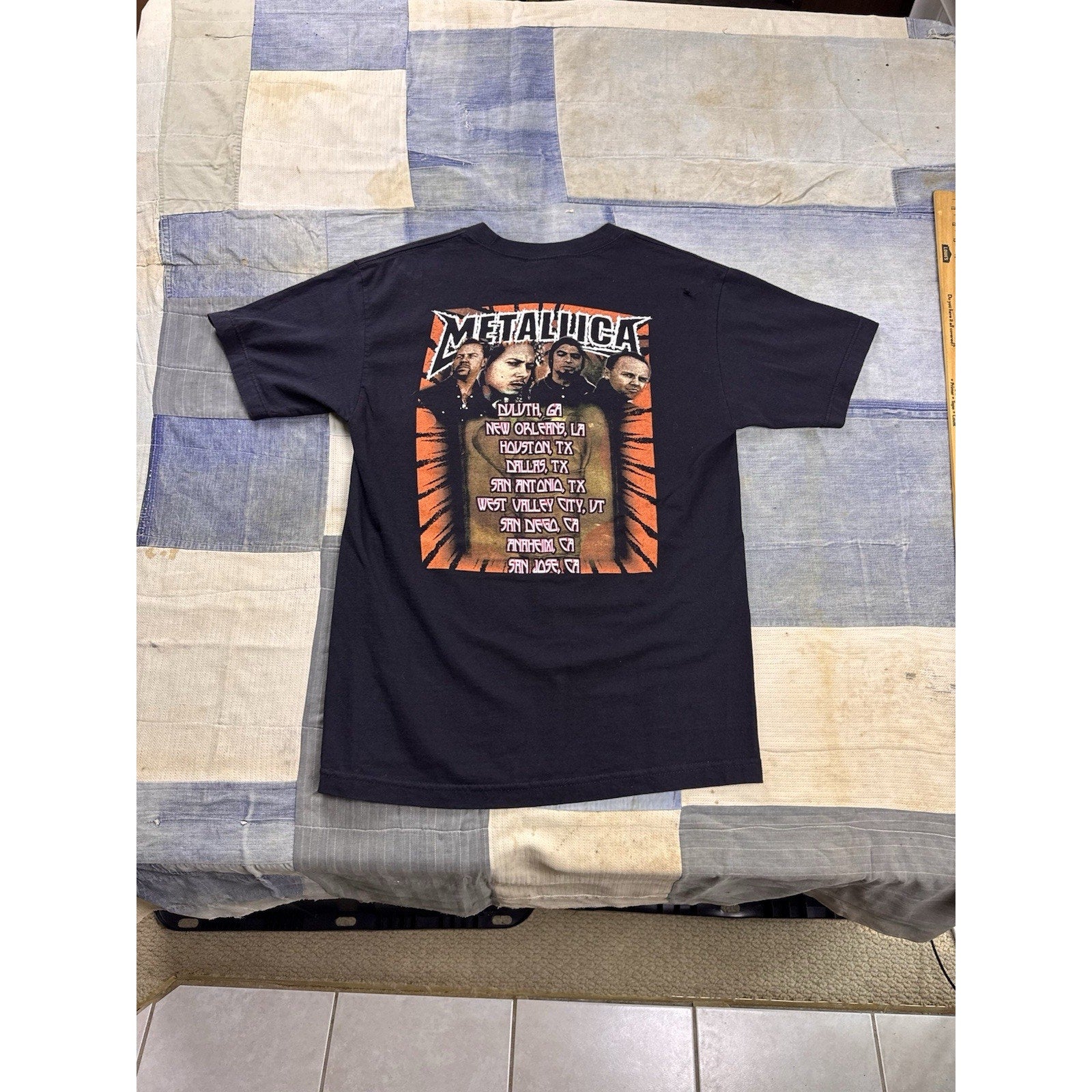 Metallica Madly In Anger With The World 2004 Tour Band T Shirt Mens Medium