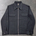 1990s Old Navy Clothing Co. Plaid Wool Blend Zip Womens Jacket | Large