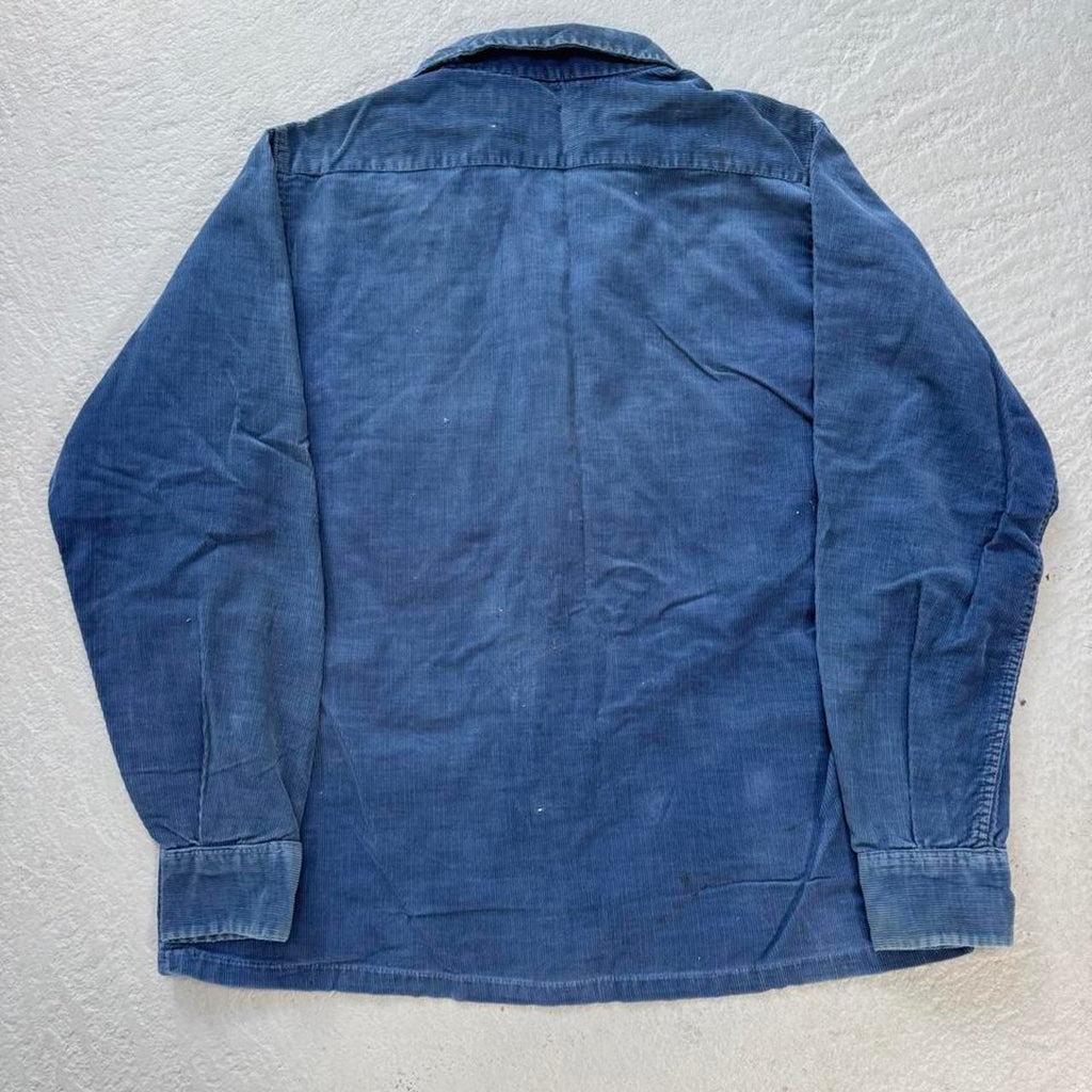 1950s Corduroy Loop Collar Shirt | L