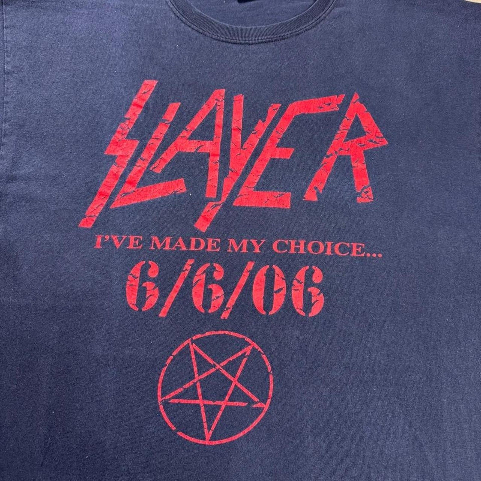 2006 Slayer I’ve Made My Choice 6/6/06 Pentagram Band Tee | Large