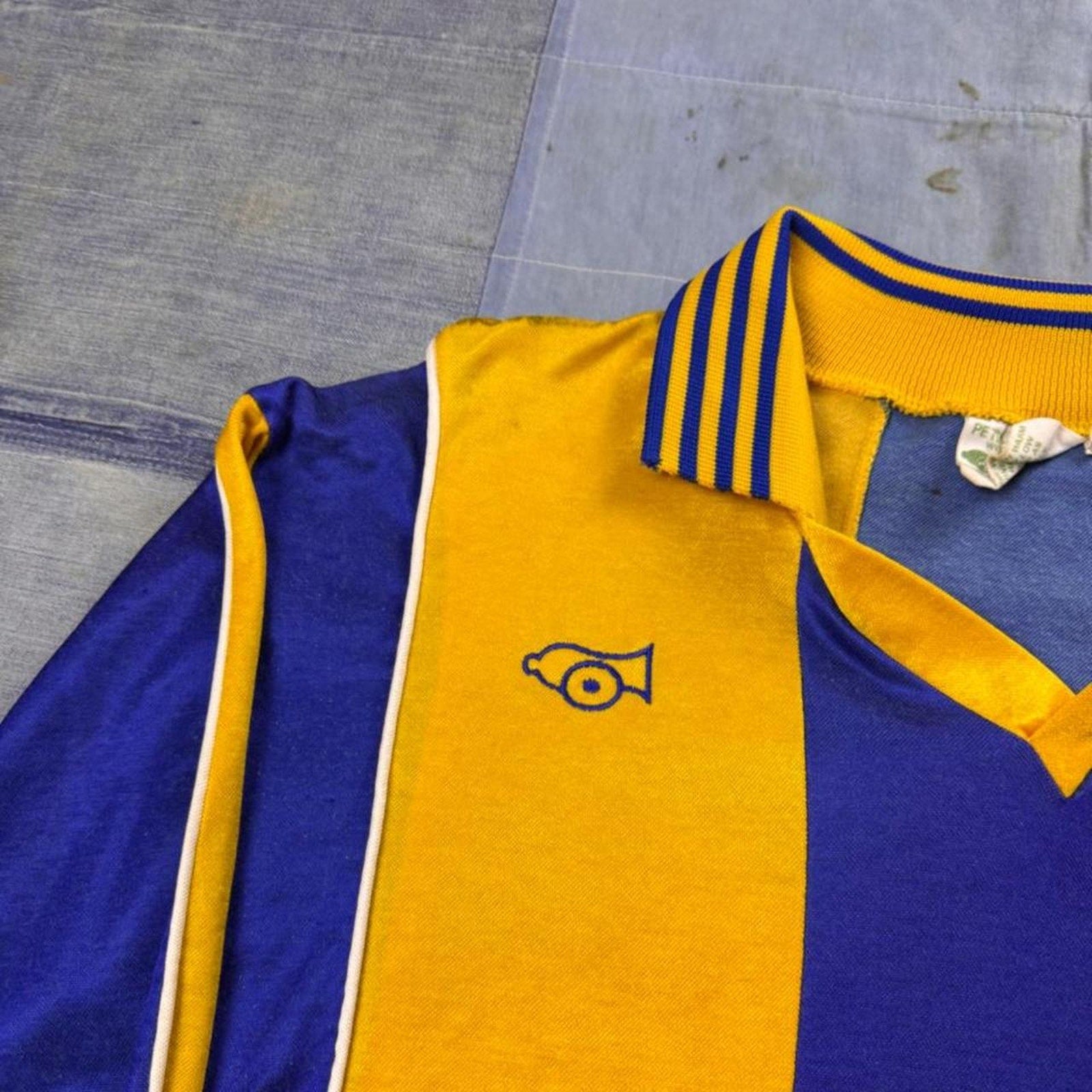 1980s Peter Green Number 14 Long Sleeve Soccer Jersey | Large