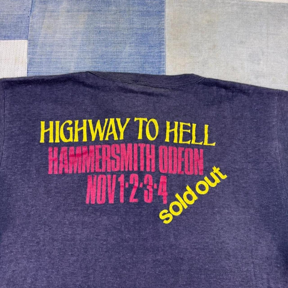 1979 AC/DC Highway to Hell Hammersmith Odeon Sold Out Concert Tee | Small