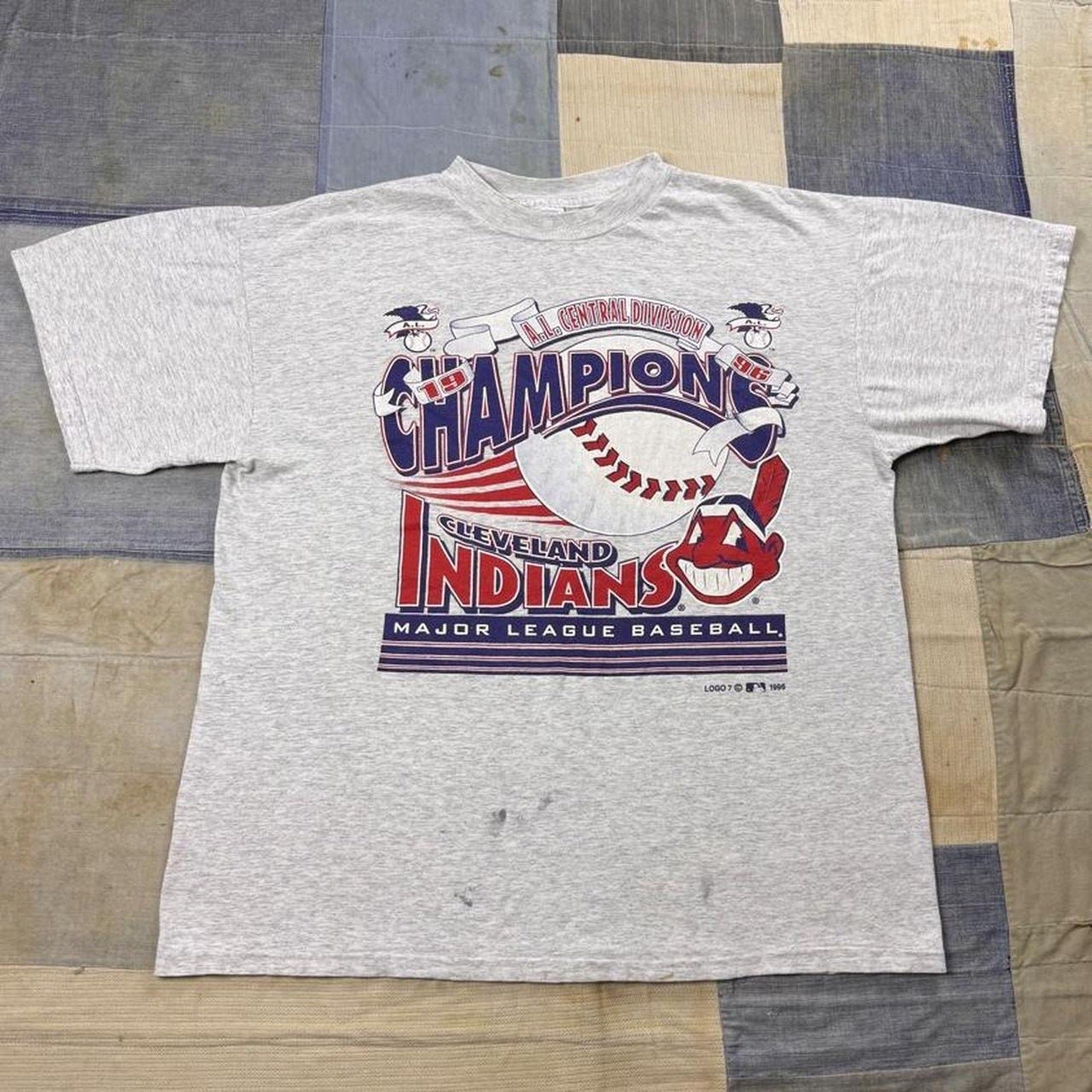 1996 Cleveland Indians AL Central Division Champions Tee | Large