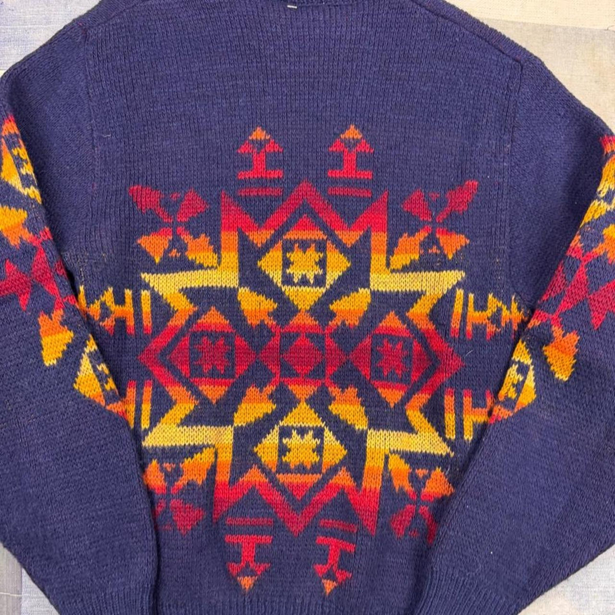 1980s Pendleton High Grade Western Wear Wool Southwestern Sweater | Medium