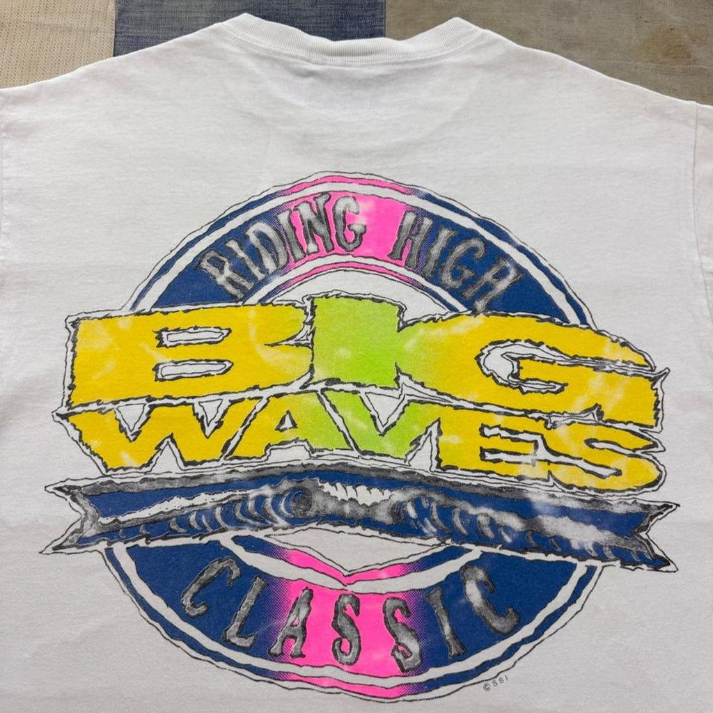 1990s Big Waves Riding High Classic Surf Tee | XL
