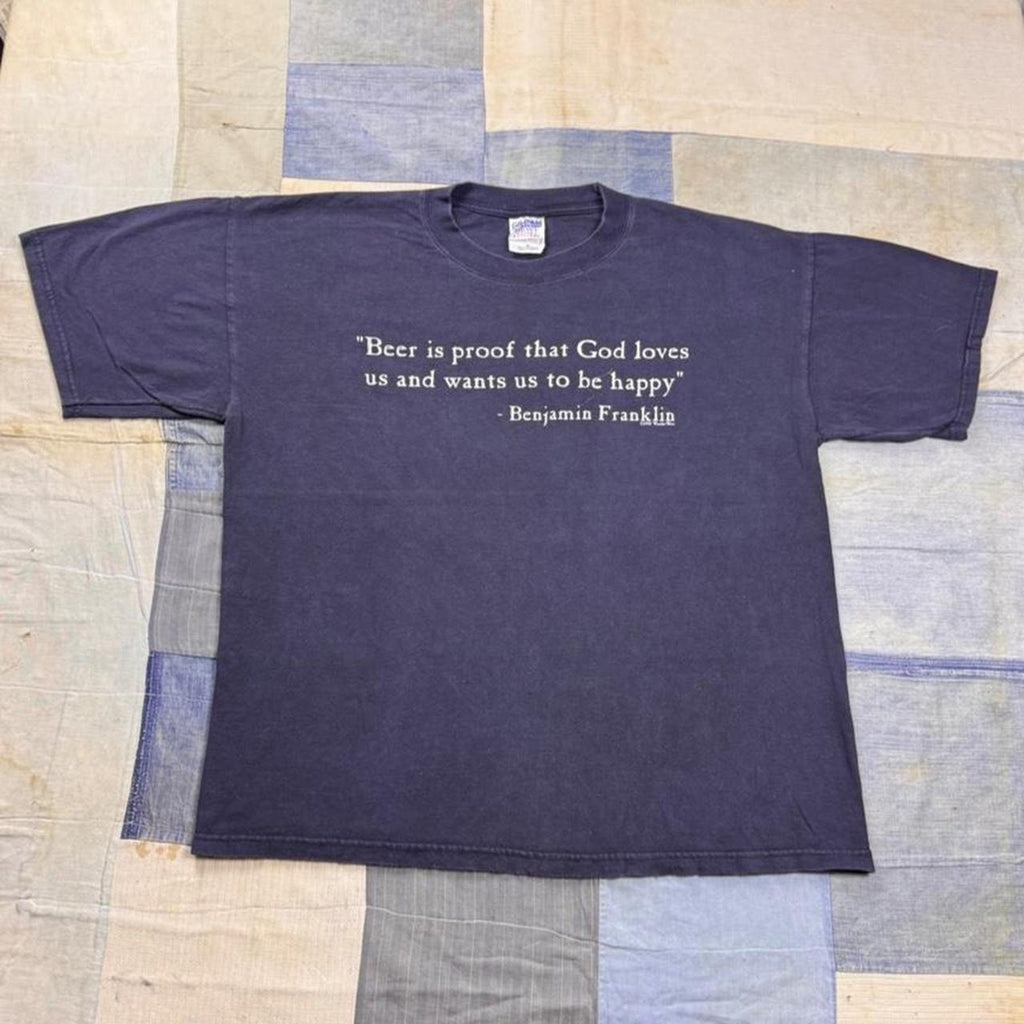 1997 Beer Is Proof Benjamin Franklin Quote Tee | XL