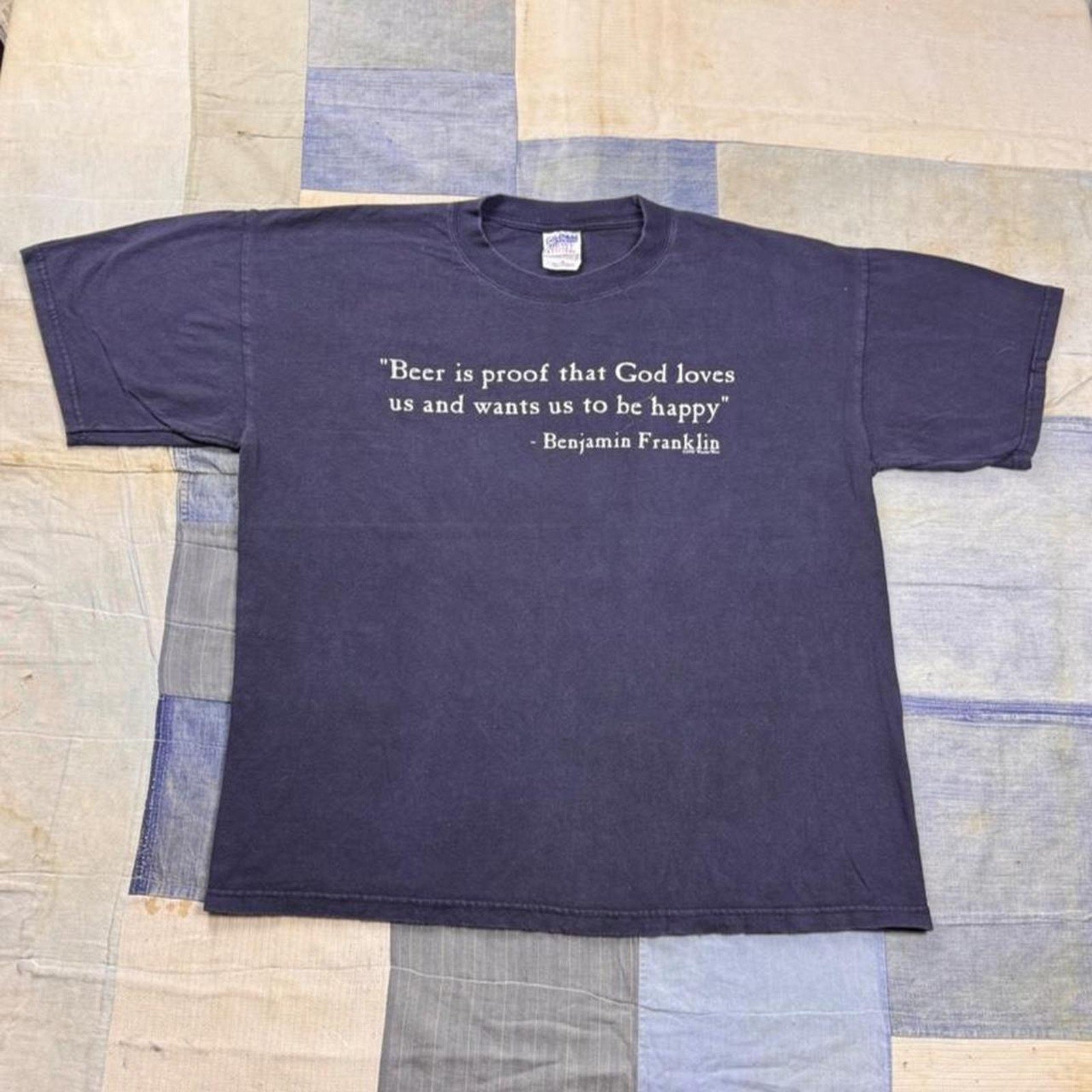 1997 Beer Is Proof Benjamin Franklin Quote Tee | XL