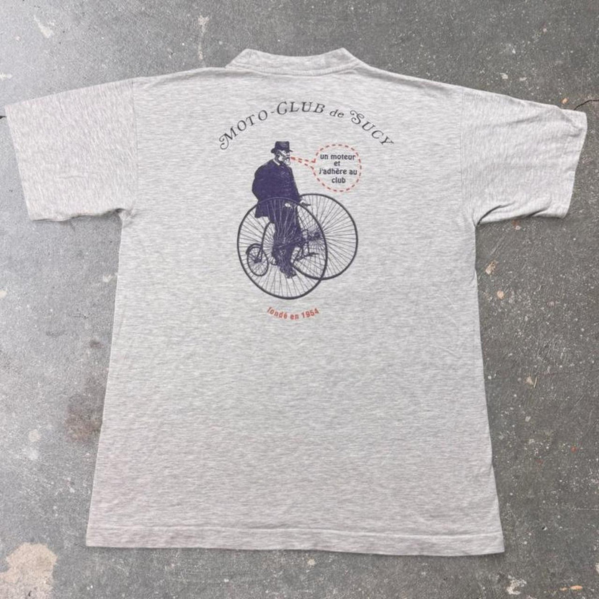 1990s Moto Club de Sucy French Motorcycle Graphic Tee | Medium