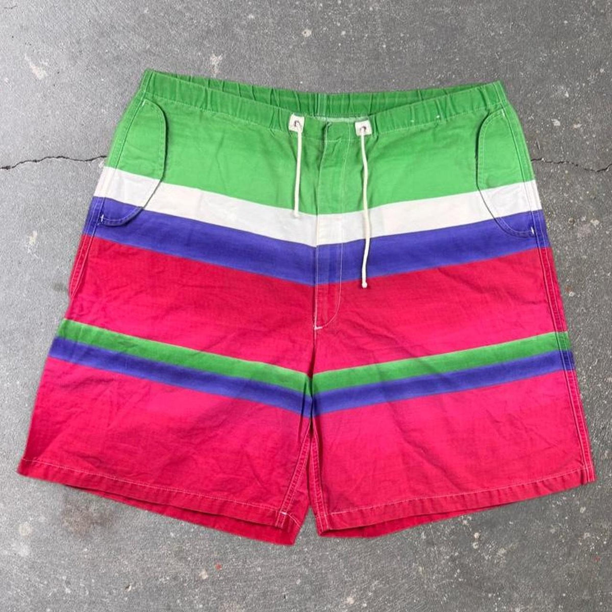 1990s Polo Ralph Lauren Color Block Swim Trunks | Size 36