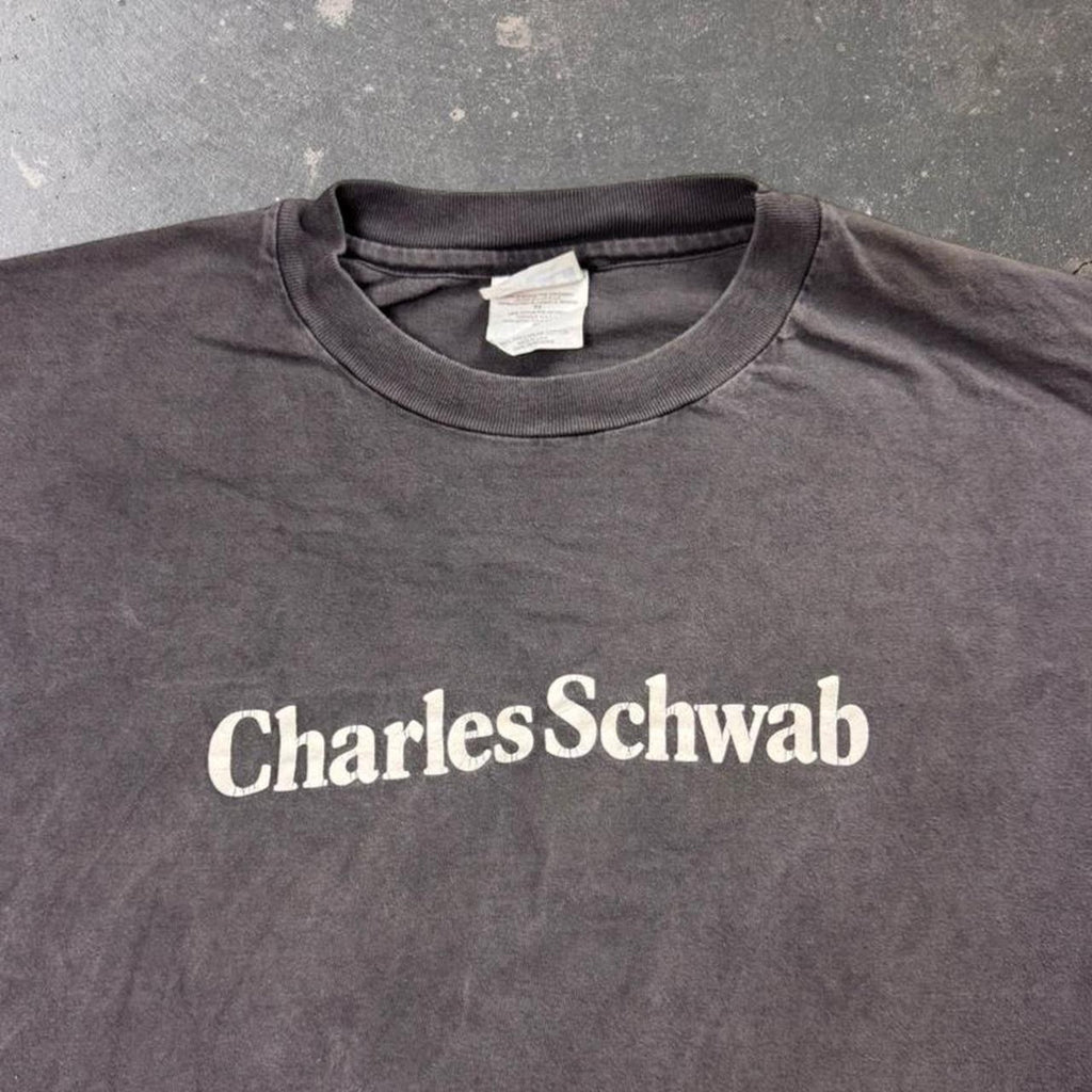 1990s Charles Schwab Corporate Logo Tee | XL