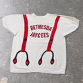 1960s Bethesda Jaycees Suspender Graphic Short-Sleeve Sweatshirt | Large