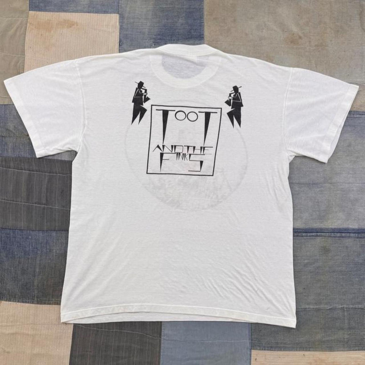 1980s Toot and the Finks Detective Graphic White Band Tee | XL