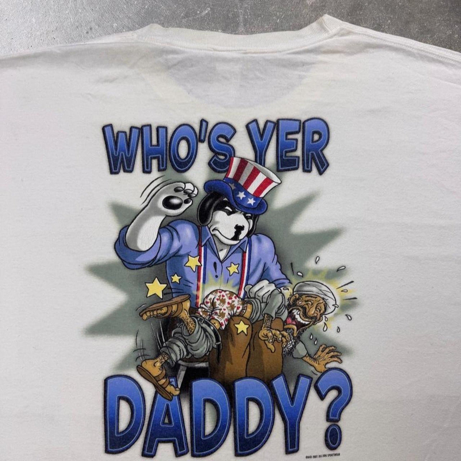 2001 Big Dogs “Who’s Yer Daddy?” Graphic Tee | 2XL