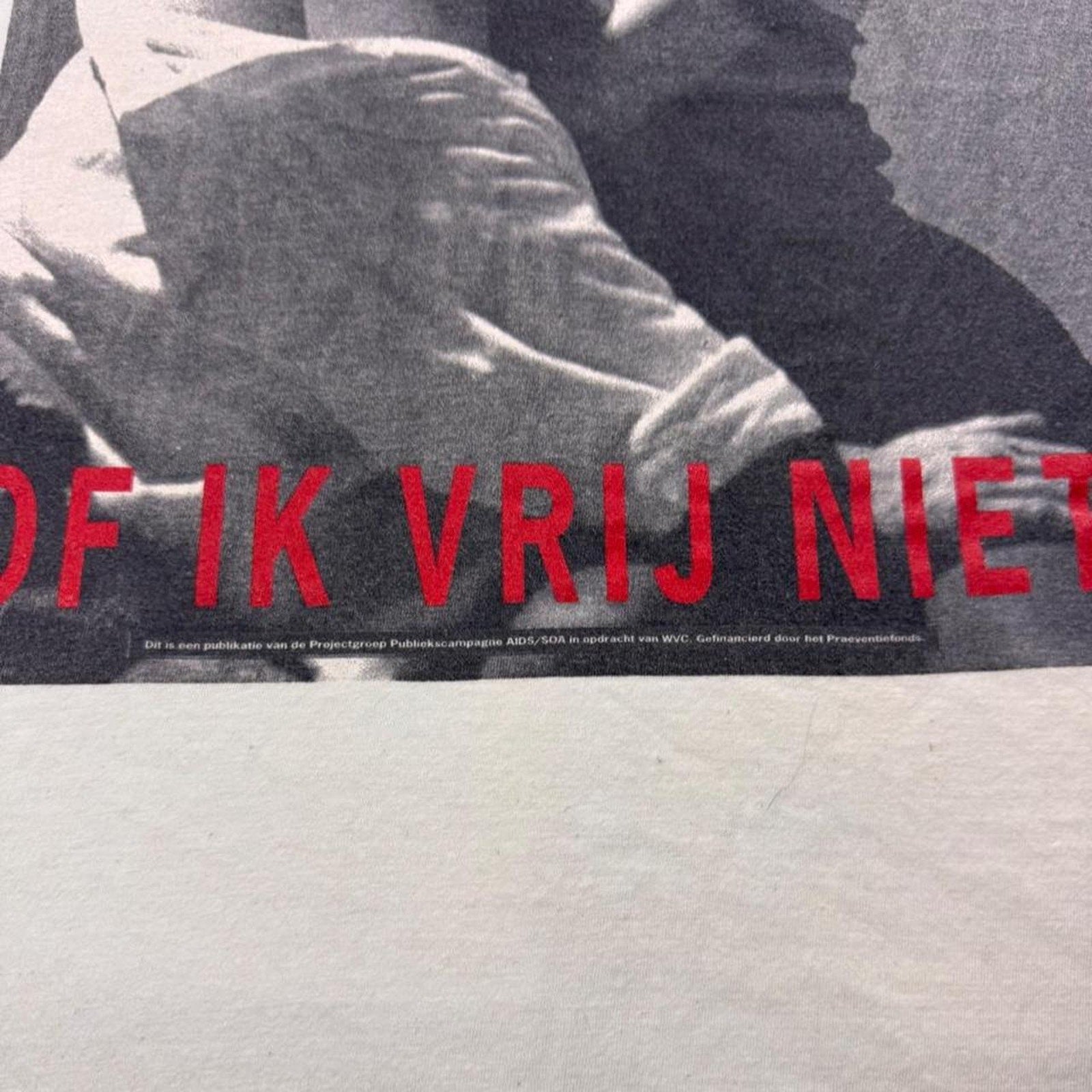 1993/94 Dutch “Ik Vrij Veilig Of Ik Vrij Niet” AIDS Safe Sex Campaign Tee | XL