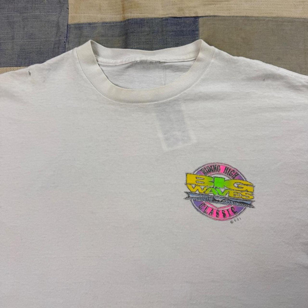 1990s Big Waves Riding High Classic Surf Tee | XL