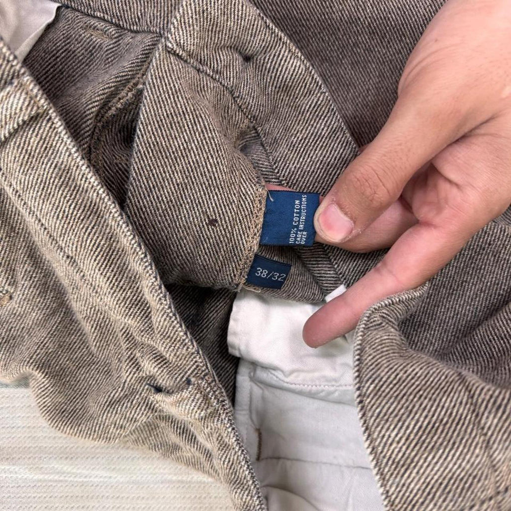 1990s Polo Ralph Lauren Herringbone Cargo Pants | 38x31