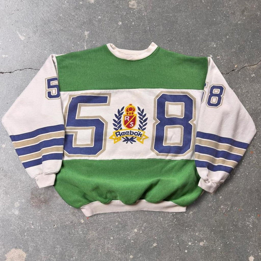 1980s Reebok RS 58 Colorblock Crewneck Sweatshirt | Medium