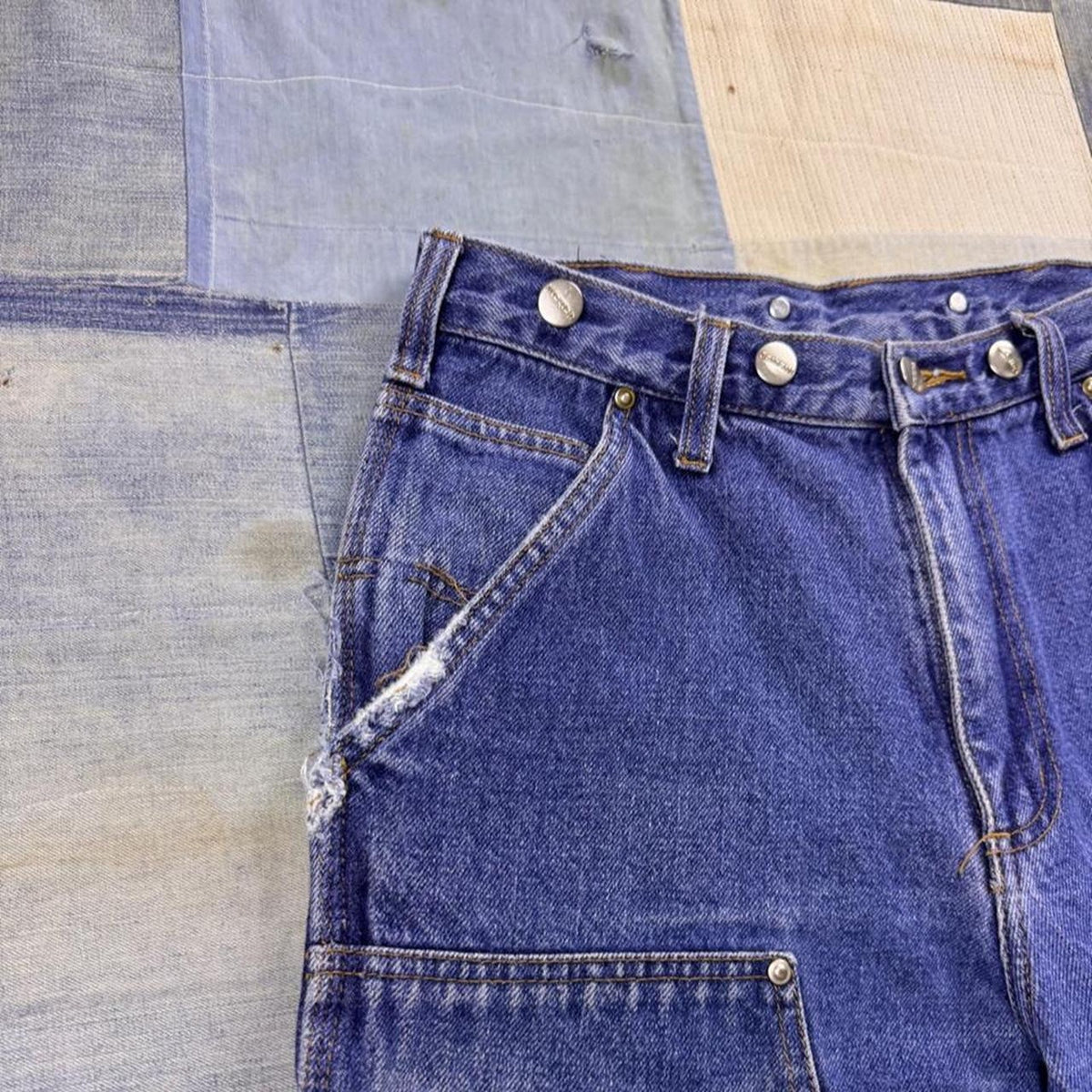Vintage 1990s Carhartt Double Knee Denim Carpenter Shorts | Size 28
