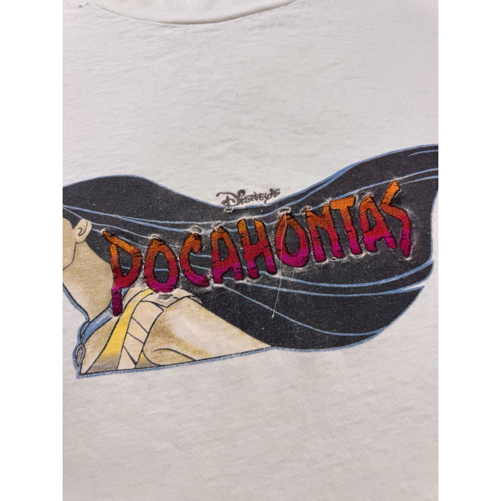 1990’s vintage disney Embroidered pocahontas Movie Promotion shirt Size XL/XXL