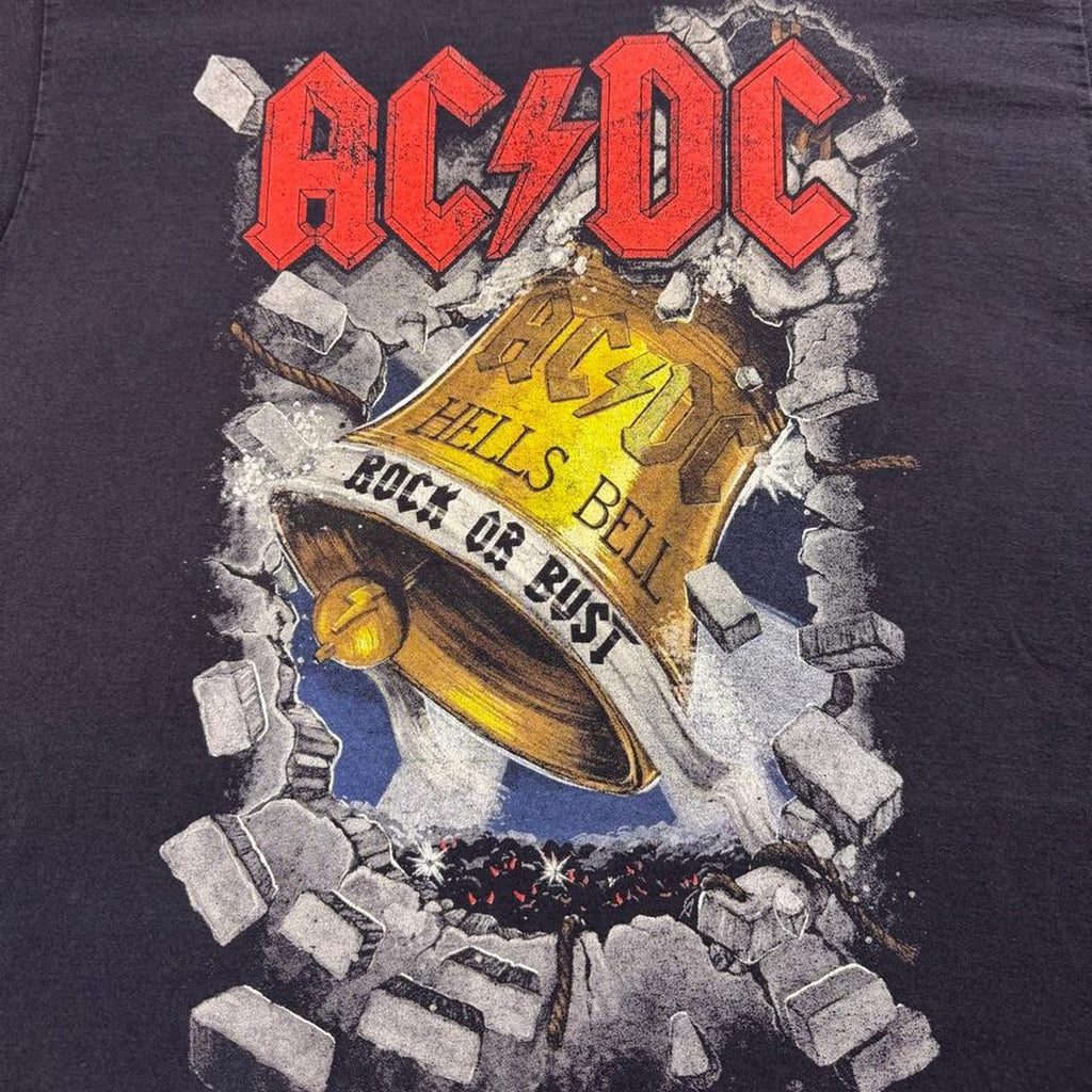 1990s AC/DC Hells Bells Rock or Bust Graphic Tee | Medium