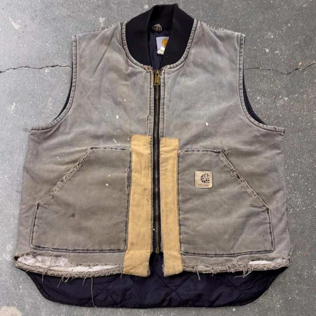 2000s Carhartt Sandstone Duck Work Vest | Large