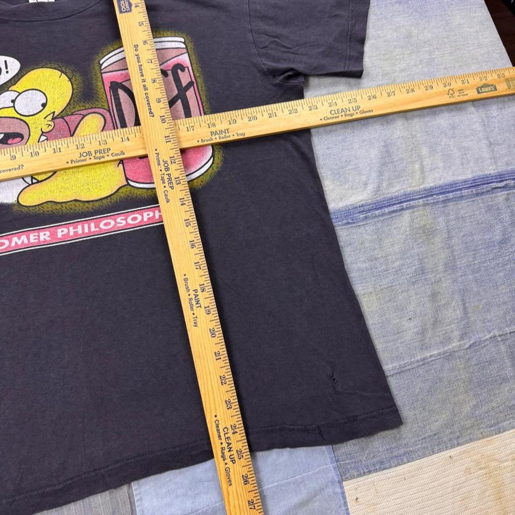 1990s The Simpsons Homer Simpson Duff Beer “Homer Philosophy” Tee | Large